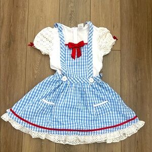 Blue and White Gingham Kids Costume Dress